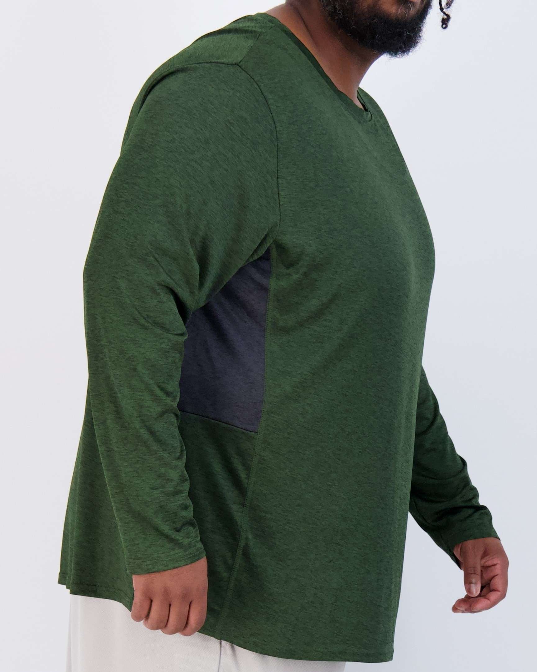 3 Pack: Mens Big & Tall Dry Fit Long-Sleeve Crew Neck T-Shirt