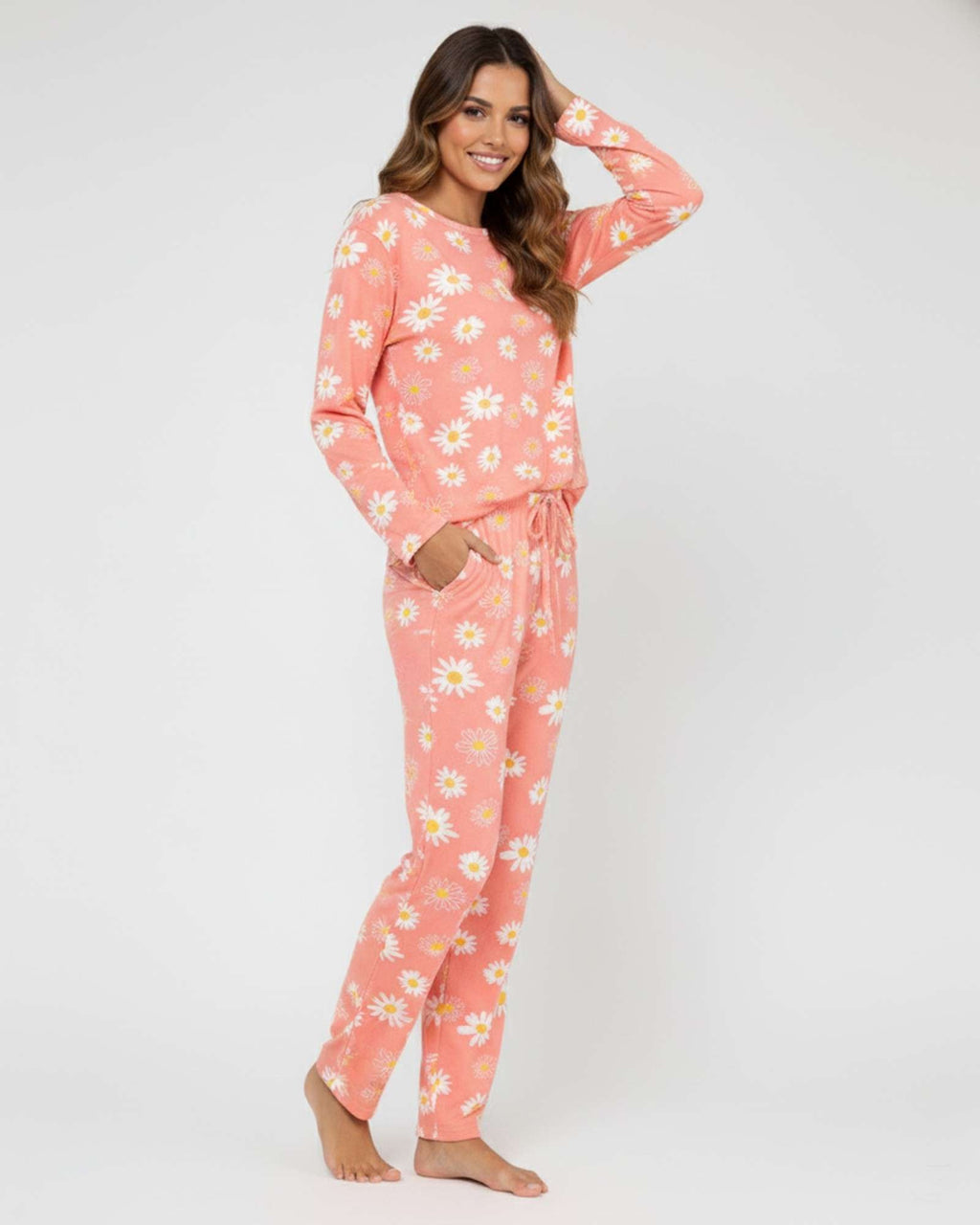 2 Pack: Women’s Pajama Set Super-Soft Long Sleeve Top With Pants