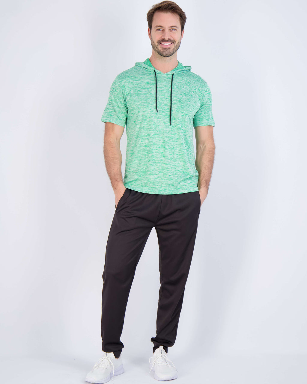 3 Pack: Mens Dry Fit Short Sleeve Active Hoodie Pullover (Available In Big & Tall)