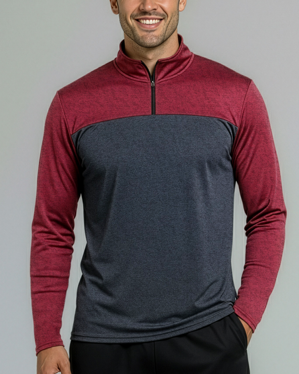 3 Pack: Mens Active Dry-Fit Quarter Zip Pullover