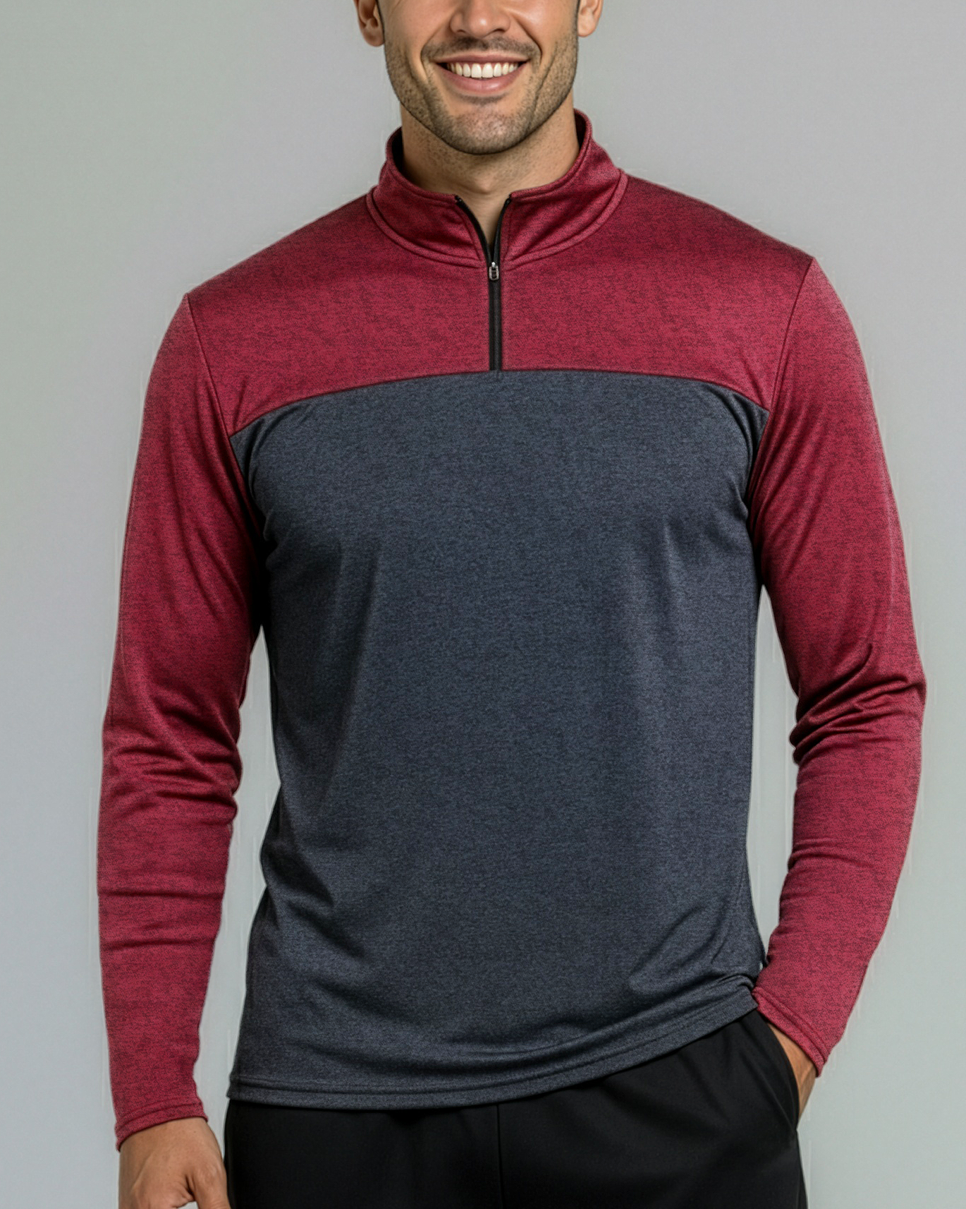 3 Pack: Mens Active Dry-Fit Quarter Zip Pullover