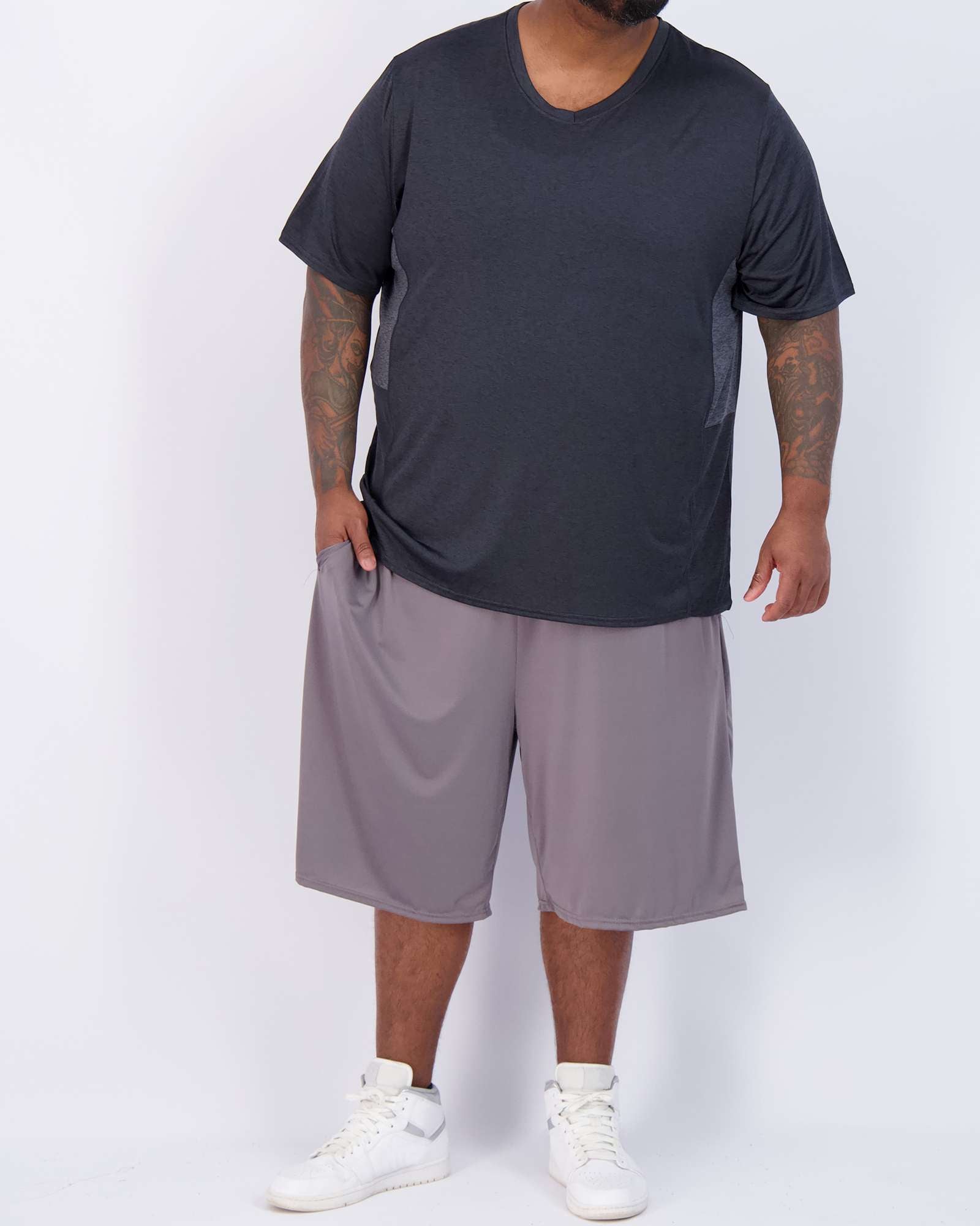 3 Pack: Men's Big & Tall V-Neck Short-Sleeve Dry-Fit T-Shirt