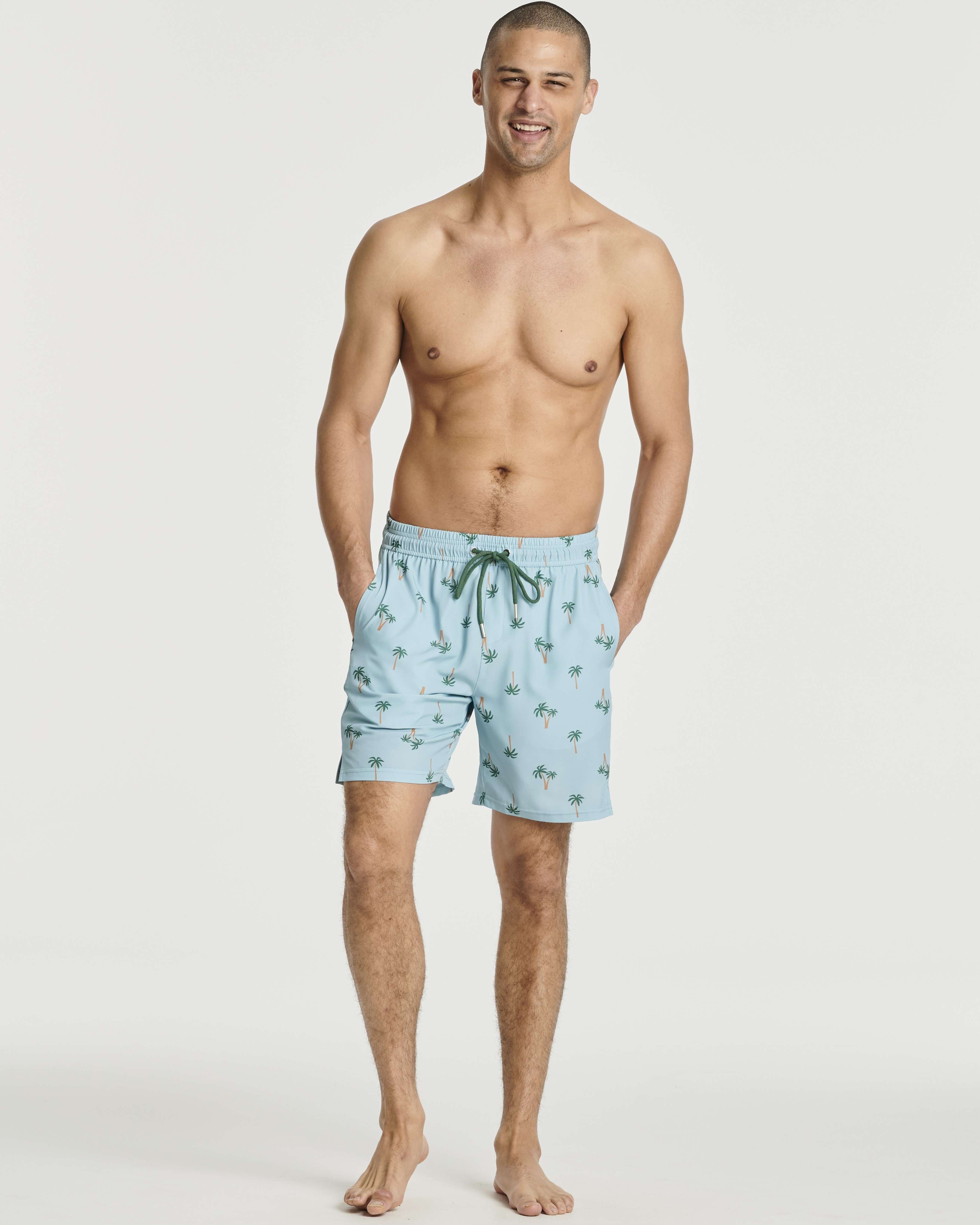 3 Pack: Men's 7" 2-in-1 Swim Trunks with Compression Liner