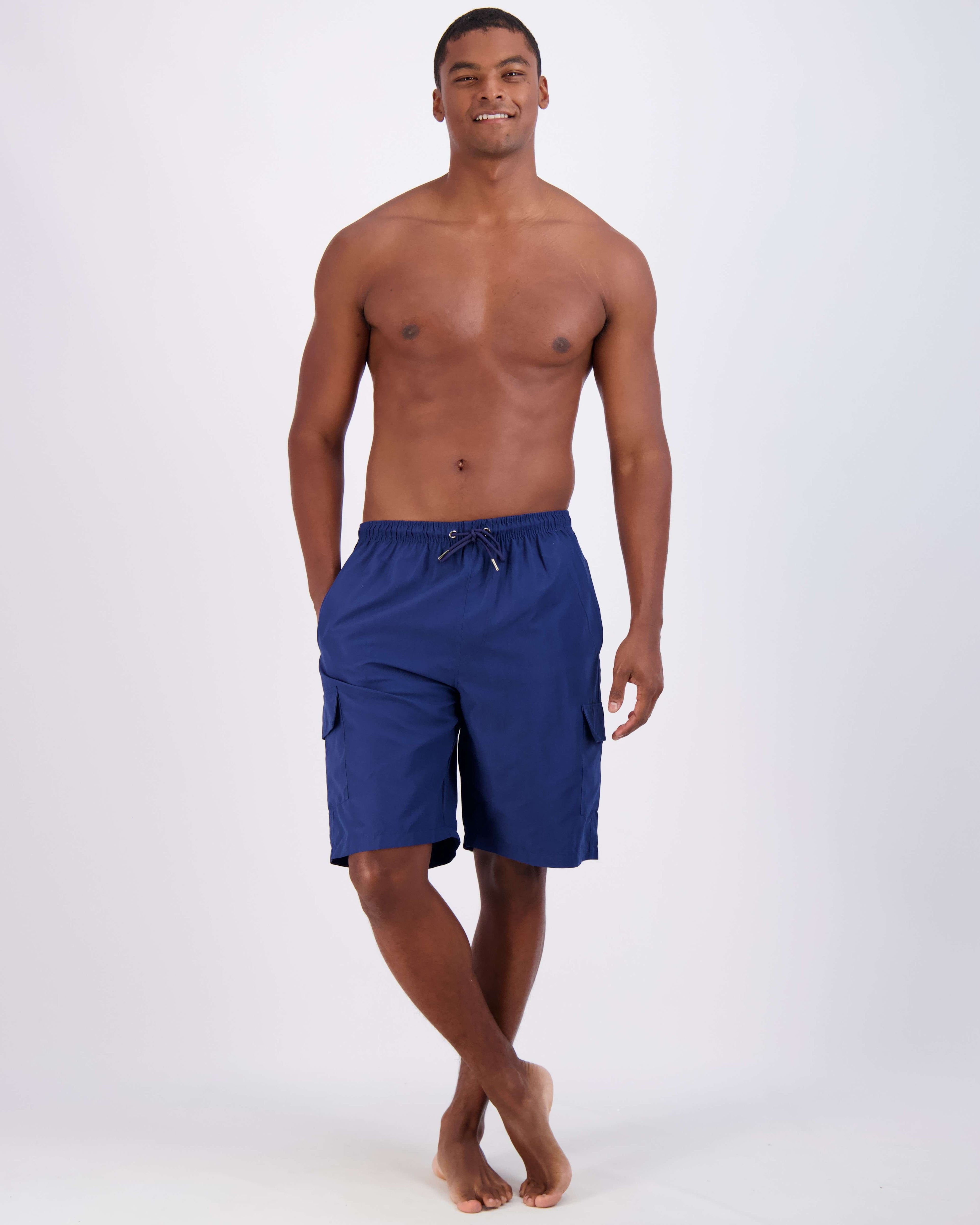 3 Pack: Men's Swim Trunks with Cargo Pockets (Available In Big & Tall)