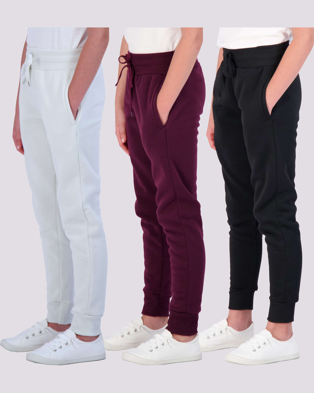 3 Pack: Girls Fleece Jogger Sweatpants