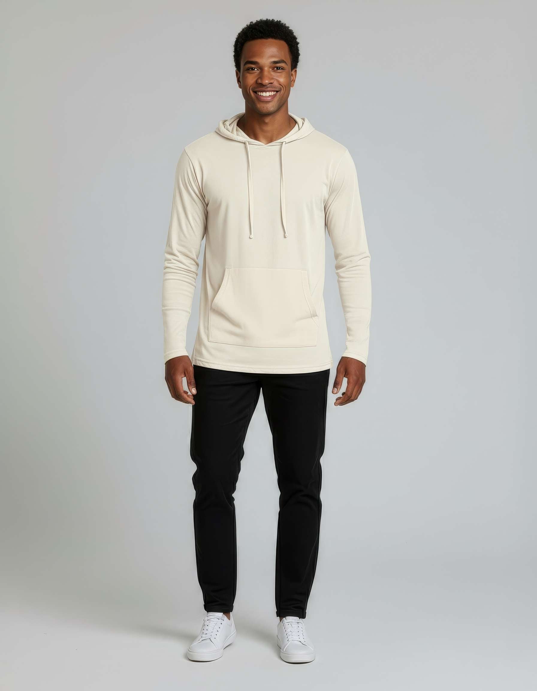 3 Pack: Mens Cotton Lightweight Pullover Hoodie