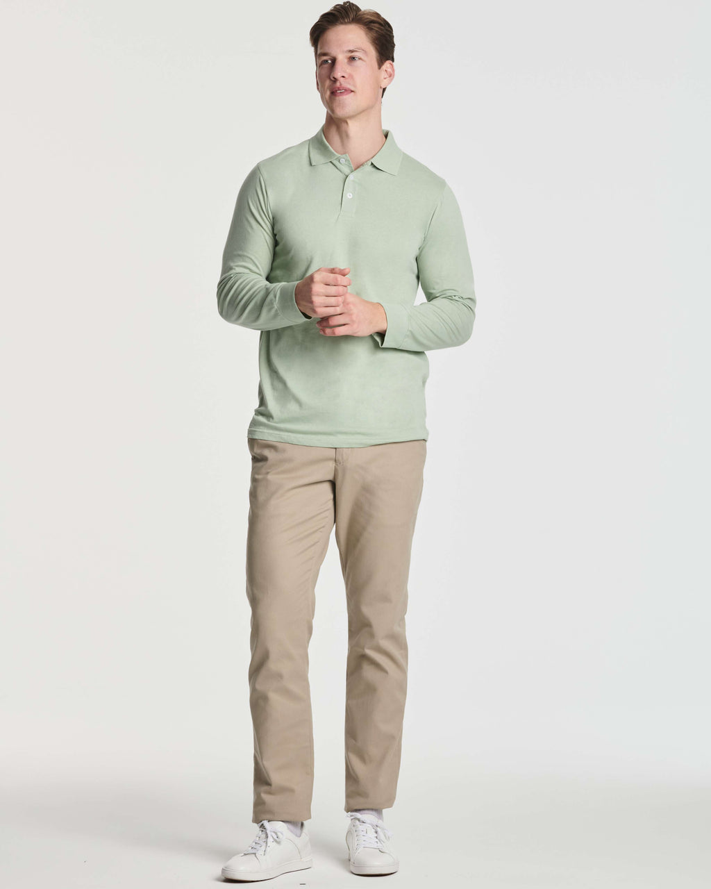 3 Pack: Men's Big & Tall Cotton Jersey Long-Sleeve Polo Shirt