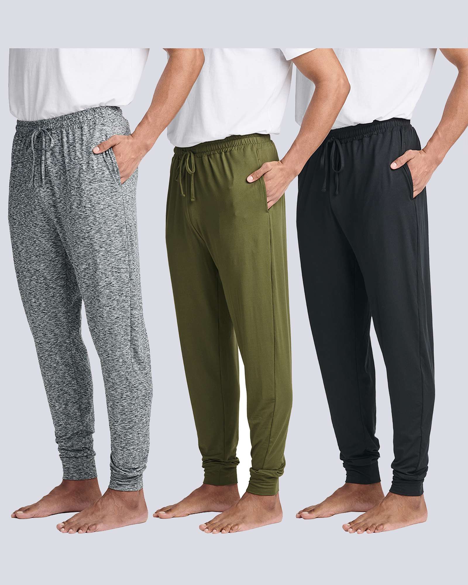 3 Pack: Men's Big & Tall  Soft Lounge Sleep Joggers