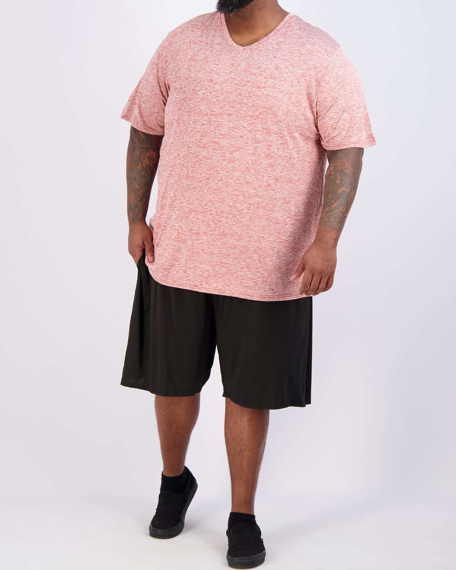 3 Pack: Men's Big & Tall V-Neck Short-Sleeve Dry-Fit T-Shirt